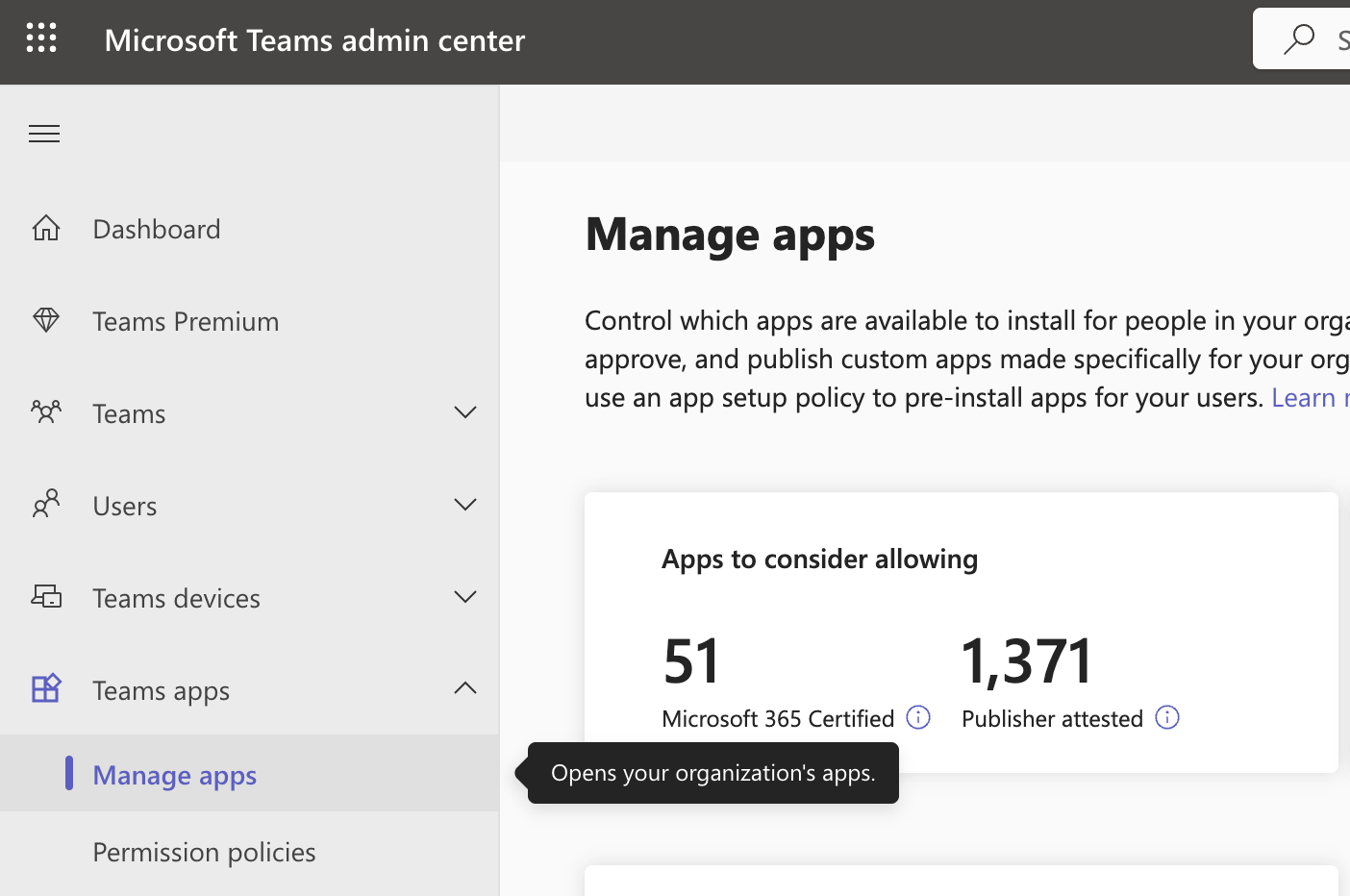 Manage Apps