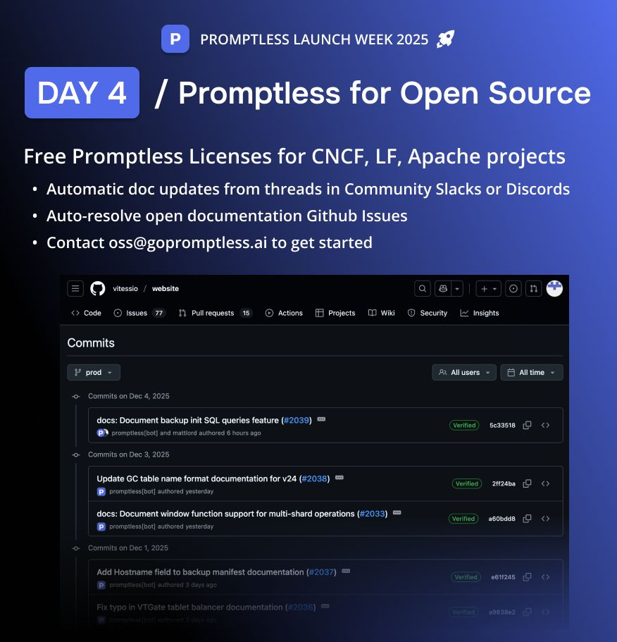 Promptless for Open Source