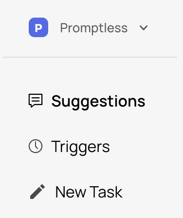 New Task button in the dashboard sidebar