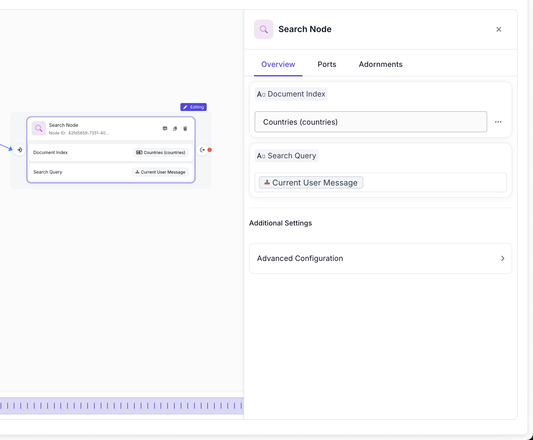 Search Node setup