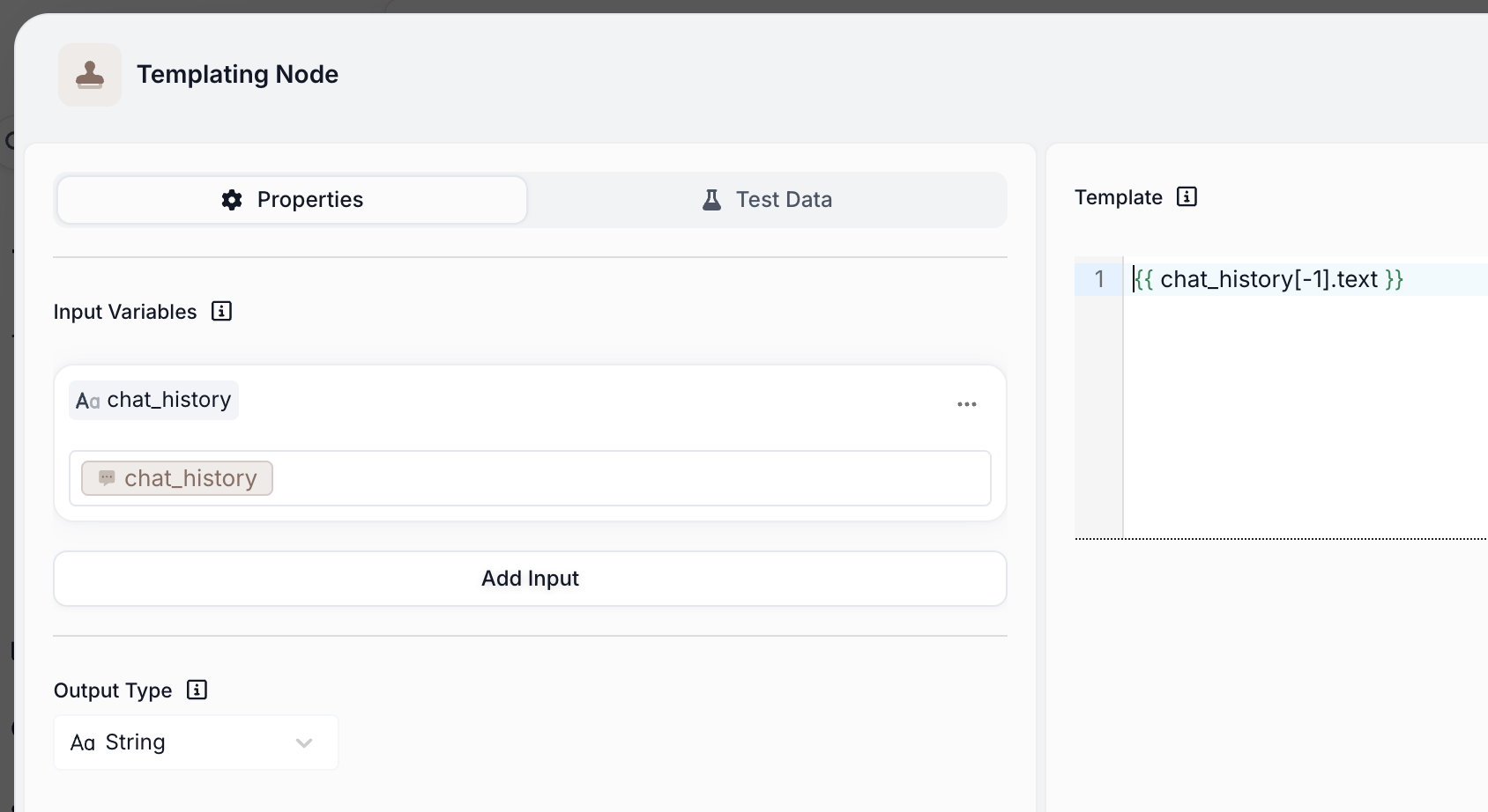 Templating Node setup
