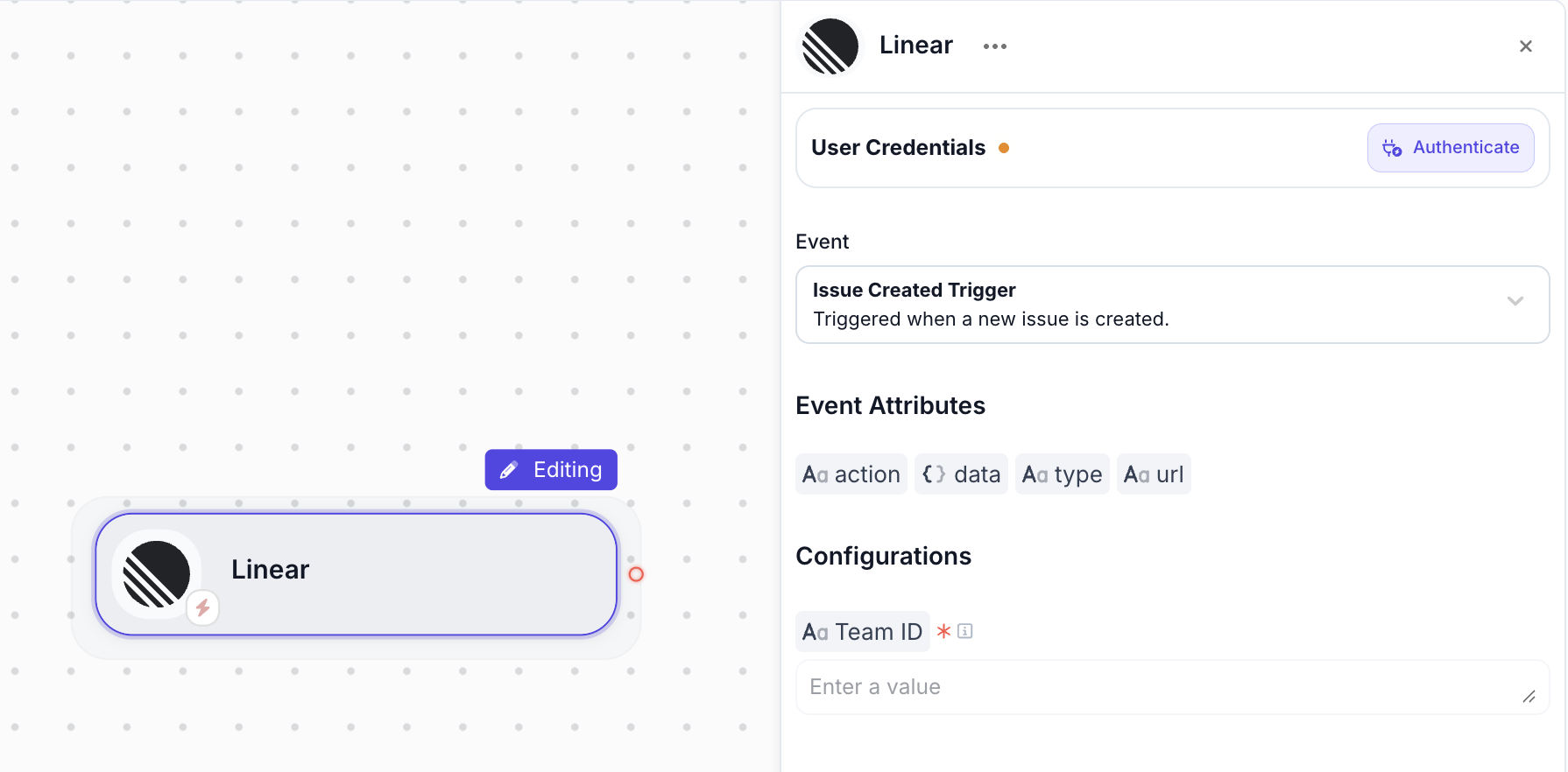 Linear Integration Trigger Configuration
