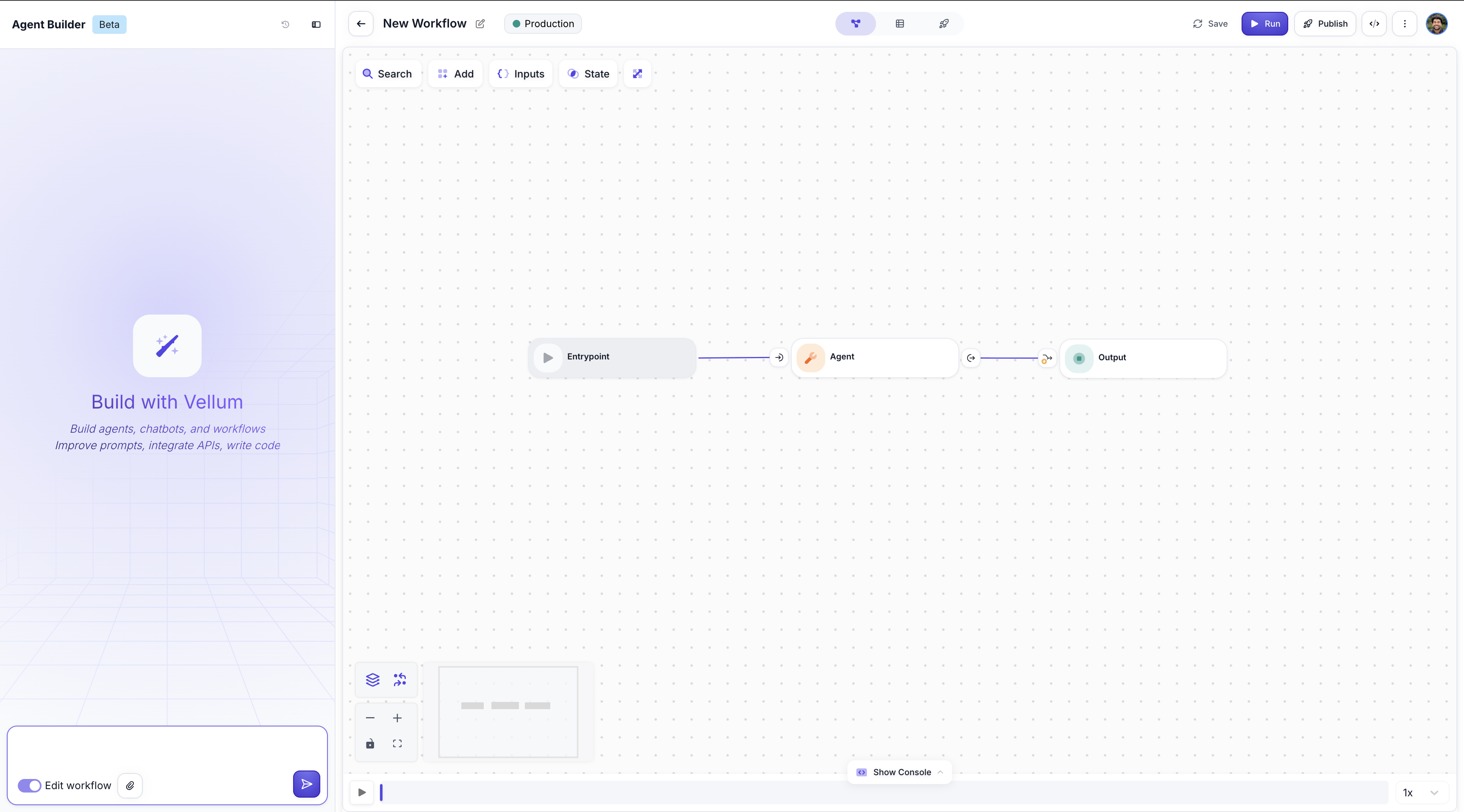 Updated Workflow Sandbox layout with Agent Builder at top level